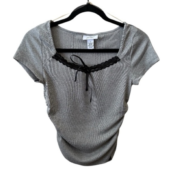 just polly Tops - 12. Just Polly Ribbed Knit Top – Size M ✨